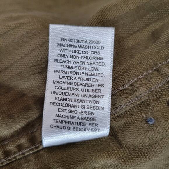 Guess Western Shirt Mens Long Sleeve Button‎ Down Brown Striped Size Large - Picture 7 of 8